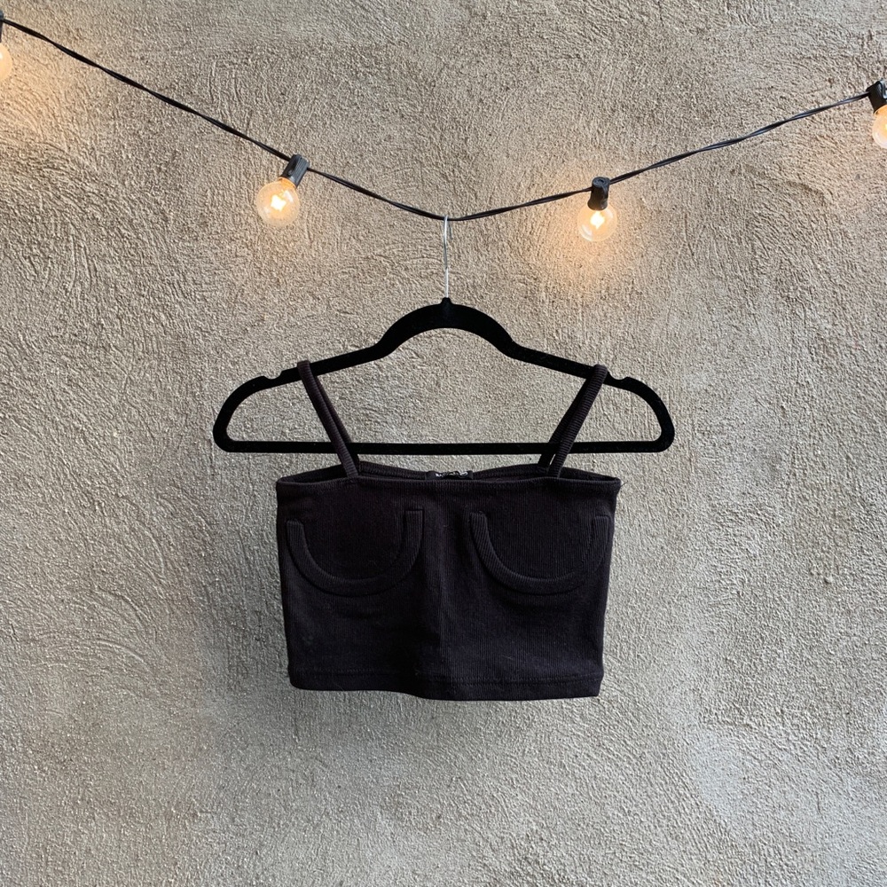 Ribbed underwire crop top **NWT**